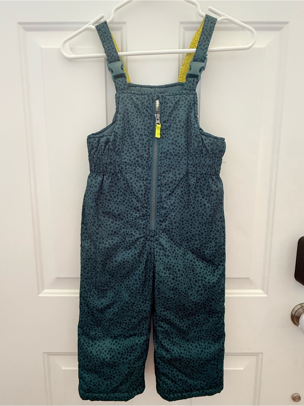 Carter's Teal Snow Bib Overalls with Yellow Accent